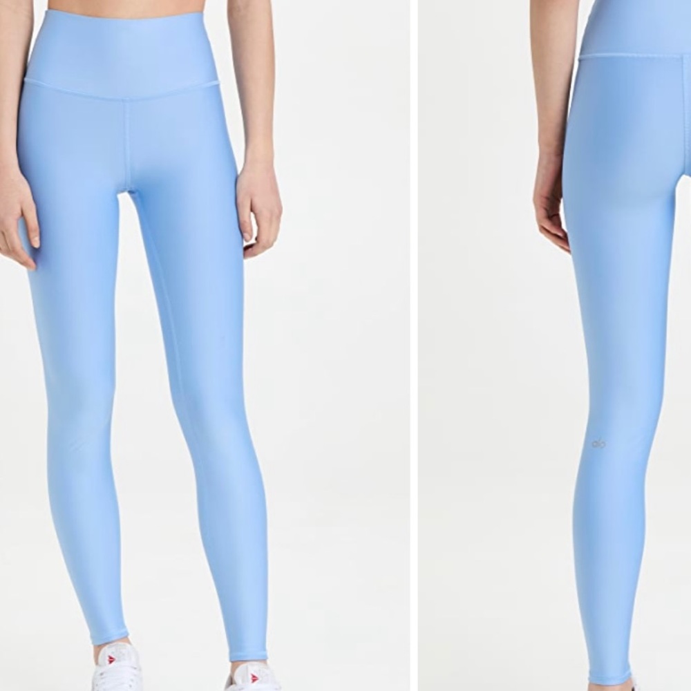 ALO Yoga High-Waist Leggings in Light Blue